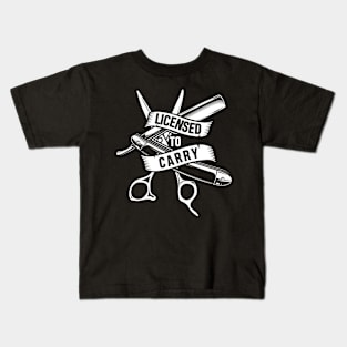 Licensed To Carry - Barber Kids T-Shirt